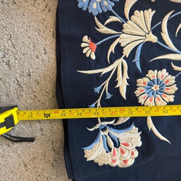 Moulinette Soeurs (Anthropologie) size 2 NWOT Navy Floral Embroidered Mini Dress - Picture 10 of 16